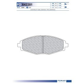 Köp Bromsbelägg av FOMAR Friction FO 642281 till det låga priset 245,86 kr