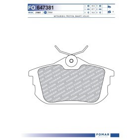 Comprar Juego de pastillas de freno de FOMAR Friction FO 647381 a bajo precio de 18,92 €