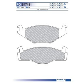 Comprar Juego de pastillas de freno de FOMAR Friction FO 647481 a bajo precio de 18,90 €