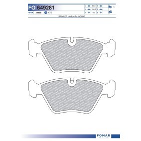 Bremsbeläge von FOMAR Friction