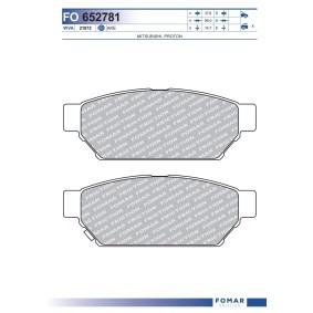 Comprar Juego de pastillas de freno de FOMAR Friction FO 652781 a bajo precio de 23,67 €