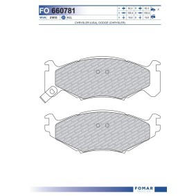 Comprar Juego de pastillas de freno de FOMAR Friction FO 660781 a bajo precio de 29,88 €