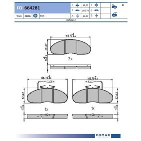 Köp Bromsbelägg av FOMAR Friction FO 664281 till det låga priset 421,68 kr