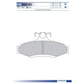 Comprar Juego de pastillas de freno de FOMAR Friction FO 666181 a bajo precio de 15,56 €