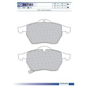 Comprar Juego de pastillas de freno de FOMAR Friction FO 667181 a bajo precio de 26,08 €