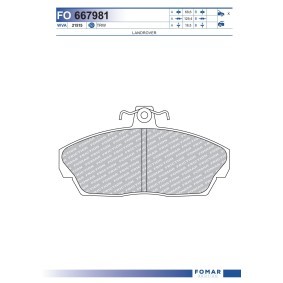 Comprar Juego de pastillas de freno de FOMAR Friction FO 667981 a bajo precio de 24,47 €