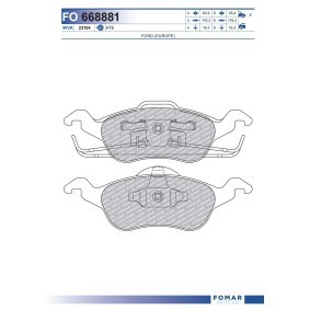 Acquista Kit pastiglie freni da FOMAR Friction FO 668881 a buon mercato per soli 24,93 €