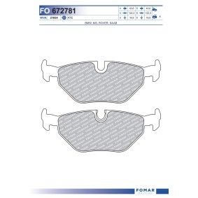 Comprar Juego de pastillas de freno de FOMAR Friction FO 672781 a bajo precio de 18,51 €