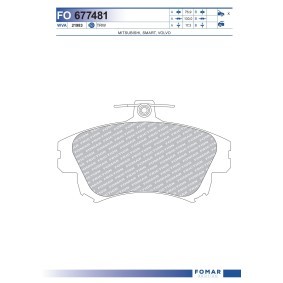Comprar Juego de pastillas de freno de FOMAR Friction FO 677481 a bajo precio de 27,94 €