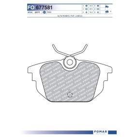 Comprar Juego de pastillas de freno de FOMAR Friction FO 677581 a bajo precio de 16,27 €