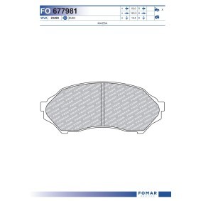 Acquista Kit pastiglie freni da FOMAR Friction FO 677981 a buon mercato per soli 29,19 €
