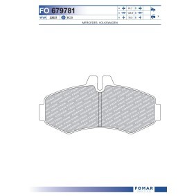 Comprar Juego de pastillas de freno de FOMAR Friction FO 679781 a bajo precio de 27,53 €