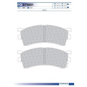 Comprar Juego de pastillas de freno de FOMAR Friction FO 679881 a bajo precio de 20,98 €