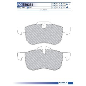 Comprar Juego de pastillas de freno de FOMAR Friction FO 680381 a bajo precio de 32,51 €