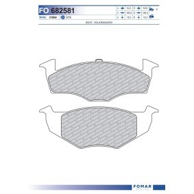 Comprar Juego de pastillas de freno de FOMAR Friction FO 682581 a bajo precio de 20,48 €