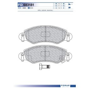 Acquista Kit pastiglie freni da FOMAR Friction FO 683181 a buon mercato per soli 20,42 €