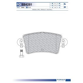 Köp Bromsbelägg av FOMAR Friction FO 684281 till det låga priset 306,82 kr