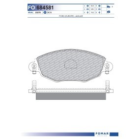 Comprar Juego de pastillas de freno de FOMAR Friction FO 684581 a bajo precio de 24,56 €