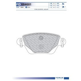 Comprar Juego de pastillas de freno de FOMAR Friction FO 684681 a bajo precio de 19,74 €