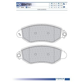 Acquista Kit pastiglie freni da FOMAR Friction FO 684781 a buon mercato per soli 35,38 €
