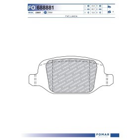 Comprar Juego de pastillas de freno de FOMAR Friction FO 688881 a bajo precio de 14,96 €