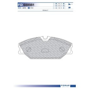 Köp Bromsbelägg av FOMAR Friction FO 688981 till det låga priset 261,29 kr