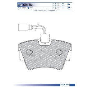 Comprar Juego de pastillas de freno de FOMAR Friction FO 691181 a bajo precio de 22,24 €