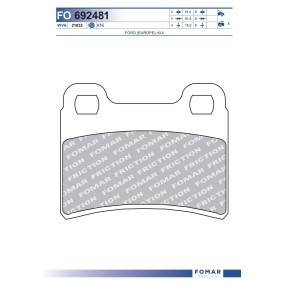 Acquista Kit pastiglie freni da FOMAR Friction FO 692481 a buon mercato per soli 16,99 €