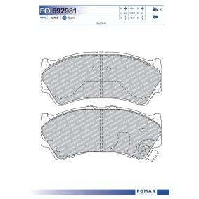 Acquista Kit pastiglie freni da FOMAR Friction FO 692981 a buon mercato per soli 37,18 €