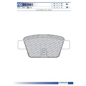 Comprar Juego de pastillas de freno de FOMAR Friction FO 693981 a bajo precio de 21,17 €