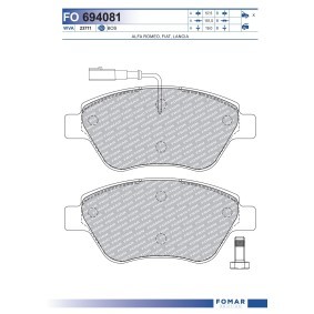 Comprar Juego de pastillas de freno de FOMAR Friction FO 694081 a bajo precio de 25,40 €