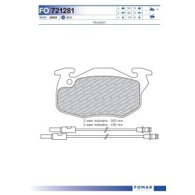 Köp Bromsbelägg av FOMAR Friction FO 721281 till det låga priset 212,55 kr