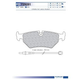 Comprar Juego de pastillas de freno de FOMAR Friction FO 729281 a bajo precio de 33,51 €