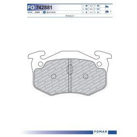 Bremsbeläge von FOMAR Friction