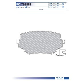 Acquista Kit pastiglie freni da FOMAR Friction FO 792881 a buon mercato per soli 20,35 €
