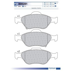 Acquista Kit pastiglie freni da FOMAR Friction FO 800281 a buon mercato per soli 26,92 €