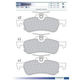 Acquista Kit pastiglie freni da FOMAR Friction FO 800681 a buon mercato per soli 20,06 €