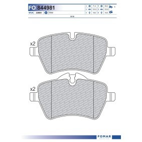 Comprar Juego de pastillas de freno de FOMAR Friction FO 844981 a bajo precio de 23,95 €