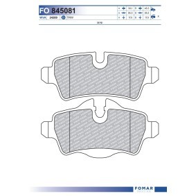 Comprar Juego de pastillas de freno de FOMAR Friction FO 845081 a bajo precio de 16,53 €