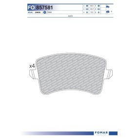 Comprar Juego de pastillas de freno de FOMAR Friction FO 857581 a bajo precio de 22,20 €