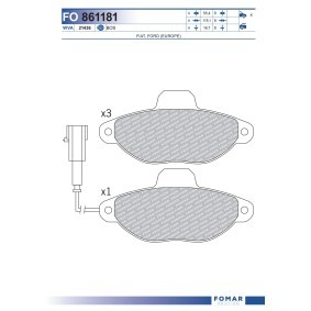 Acquista Kit pastiglie freni da FOMAR Friction FO 861181 a buon mercato per soli 18,31 €