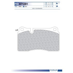 Comprar Juego de pastillas de freno de FOMAR Friction FO 871281 a bajo precio de 30,73 €