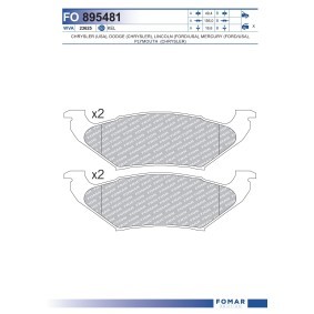 Comprar Juego de pastillas de freno de FOMAR Friction FO 895481 a bajo precio de 26,28 €