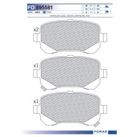Comprar Juego de pastillas de freno de FOMAR Friction FO 895581 a bajo precio de 22,52 €