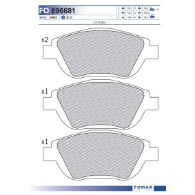 Comprar Juego de pastillas de freno de FOMAR Friction FO 896681 a bajo precio de 25,49 €