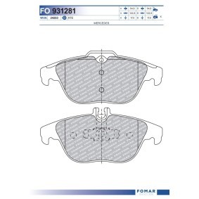 Comprar Juego de zapatas de frenos de FOMAR Friction FO 9043 a bajo precio de 30,87 €