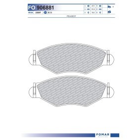 Köp Bromsbelägg av FOMAR Friction FO 906881 till det låga priset 252,68 kr