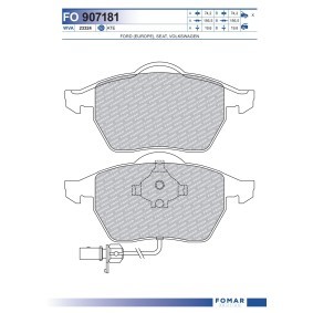 Comprar Juego de pastillas de freno de FOMAR Friction FO 907181 a bajo precio de 27,73 €