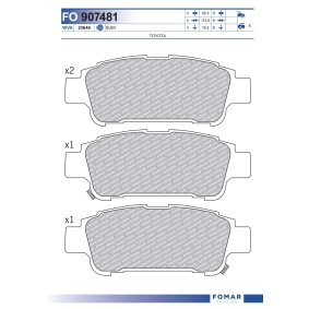 Köp Bromsbelägg av FOMAR Friction FO 907481 till det låga priset 206,02 kr