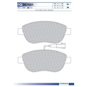 Comprar Juego de pastillas de freno de FOMAR Friction FO 907681 a bajo precio de 23,93 €